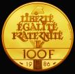 London Coins : A175 : Lot 1001 : France 100 Francs Gold 1986 Centenary of the Statue of Liberty KM#960 Gold Proof, the reverse with a...
