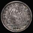 London Coins : A175 : Lot 1180 : USA Quarter Dollar 1891 Breen 4120 lightly cleaned, now colourfully retoned