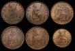 London Coins : A175 : Lot 1313 : Pennies (5) 1861 Freeman 22 dies 4+D A/UNC with traces of lustre, 1862 Freeman 39 dies 6+G Toned UNC...