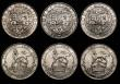 London Coins : A175 : Lot 1347 : Shillings (6) 1897 ESC 1366, Bull 3162 EF, 1898 ESC 1367, Bull 3163 GVF/NEF, 1900 ESC 1369, Bull 316...