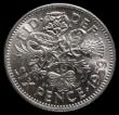 London Coins : A175 : Lot 1828 : Sixpence 1959 ESC 1838N, Bull 4539, Choice UNC and lustrous, in an LCGS holder and graded LCGS 88, t...