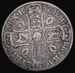 London Coins : A175 : Lot 2371 : Crown 1682 2 over 1 TRICESIMO QVARTO edge, ESC 65A, Bull 417 VG the reverse with some adjustment lin...
