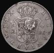 London Coins : A175 : Lot 2487 : Half Dollar George III Oval Countermark on a Spain 4 Reales 1792 MF (Madrid) ESC 611, Bull 1875 type...