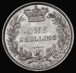 London Coins : A175 : Lot 2767 : Shilling 1874 4 with upper serif only, ESC 1326, Bull 3044, Davies 902, Die Number 43 GEF/AU and lus...
