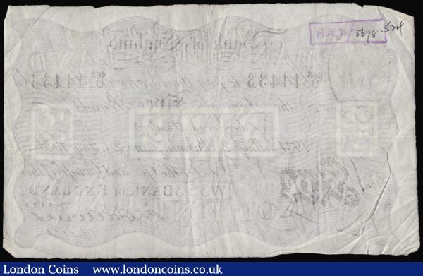 Five Pounds Catterns white BIRMINGHAM branch May 2 1931 B228a, 463U 44433 perhaps closer to VF than Fine with some unevenness to the edges and a stamp and penned number reverse, a rare and desirable branch note : English Banknotes : Auction 175 : Lot 31