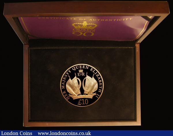 Jersey Ten Pounds Gold 2016 Queen Elizabeth II 90th Birthday 5oz. Gold Proof FDC in the box of issue with certificate stating number 14 of just 20 minted : World Cased : Auction 175 : Lot 708