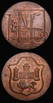 London Coins : A175 : Lot 754 : 18th Century Halfpennies Norfolk - Norwich (2) 1792 Obverse: Shield of Arms of the City of Norwich, ...