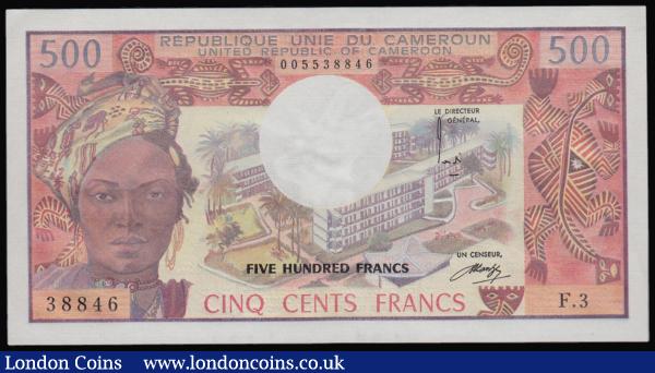 Cameroon 500 Francs ND Pick 15b Unc : World Banknotes : Auction 175 : Lot 93