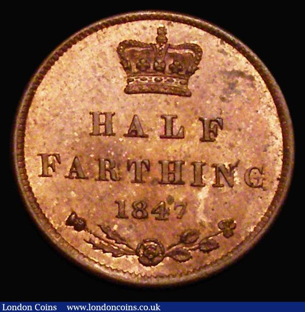 Half Farthing 1847 Peck 1596 GEF/AU with traces of lustre : English Coins : Auction 176 : Lot 1346