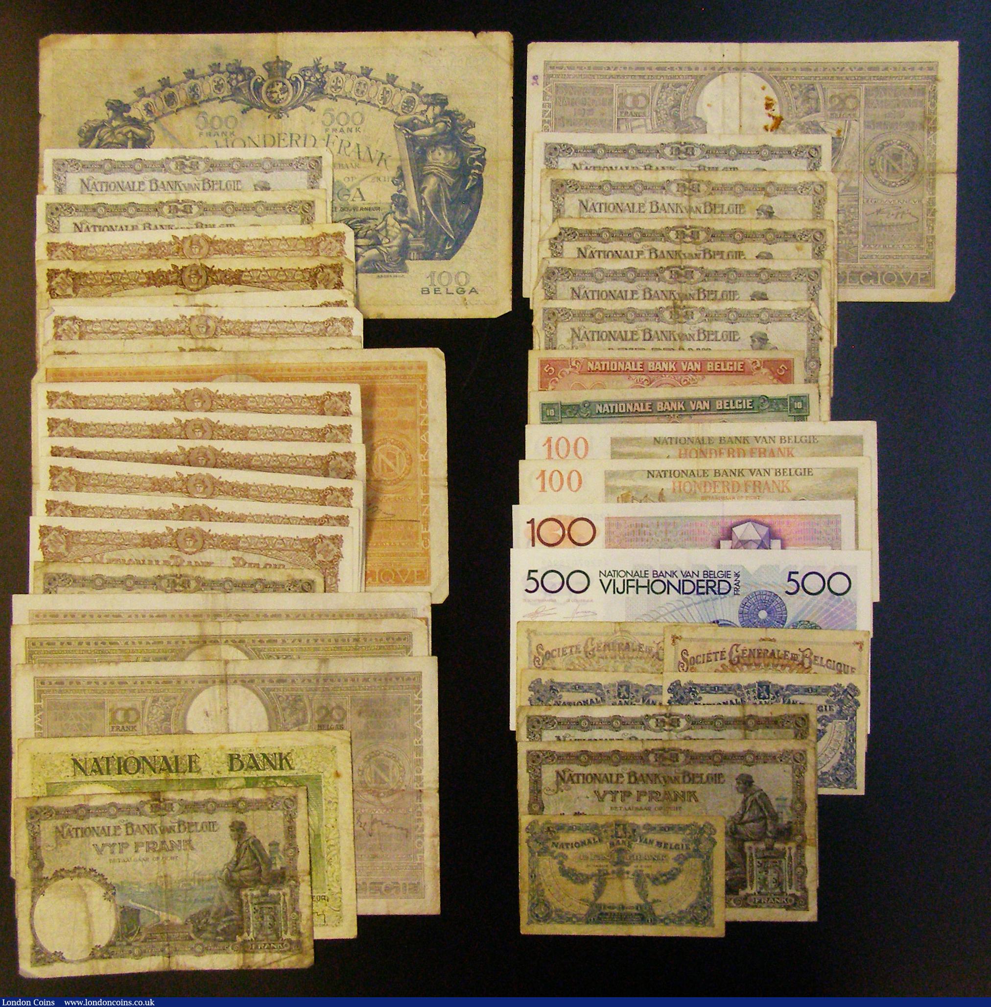 London Coins : A176 : Lot 151 : Belgium (37) from a retired dealers retail stock many pre war with issues dating back to 1917, some ...