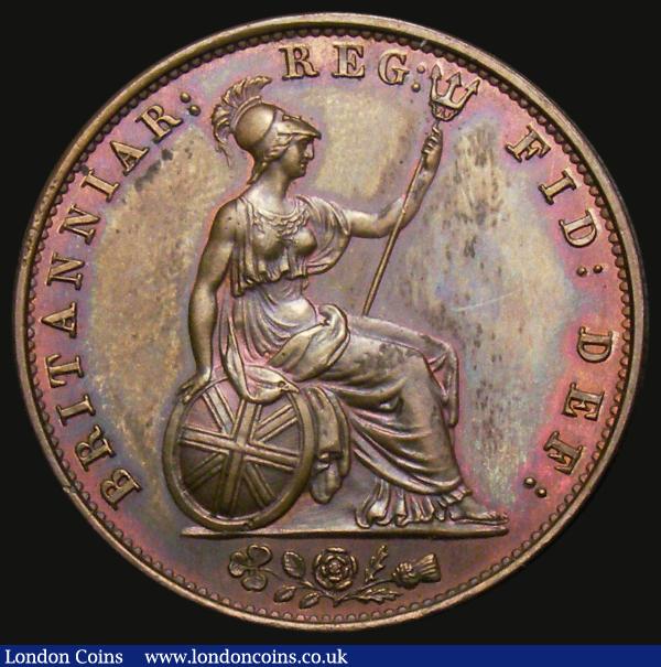 Halfpenny 1853 Copper Proof, Die axis upright, Peck 1541 nFDC in an LCGS holder and graded LCGS 82 : English Coins : Auction 176 : Lot 1573