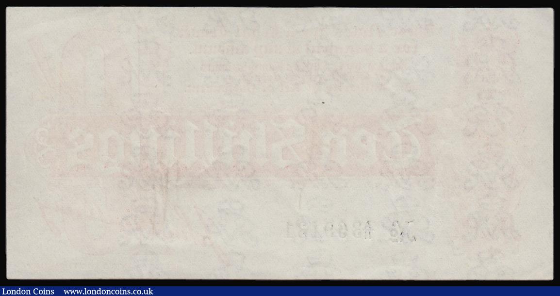 London Coins : A176 : Lot 32 : Ten Shillings Bradbury T9 issued 1914 series A/11 369131 pleasing and firm GVF or better