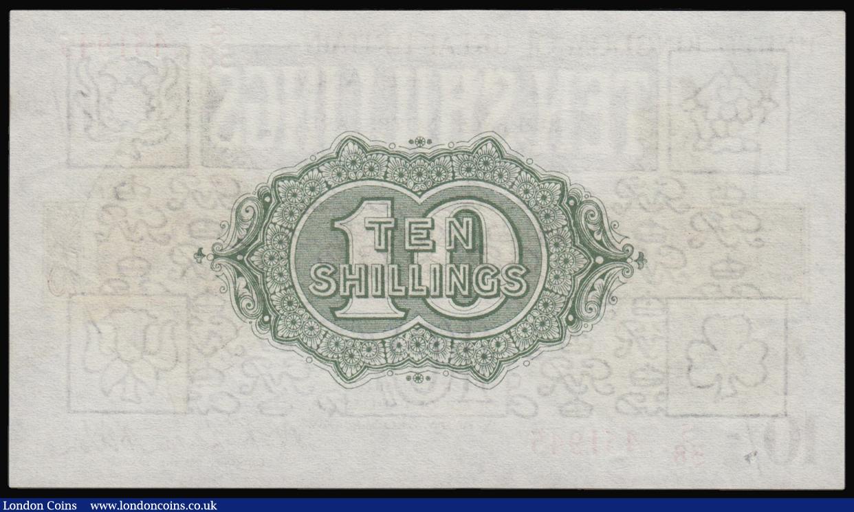 London Coins : A176 : Lot 53 : Ten Shillings Warren Fisher T30 issued 1922 series S/58 451945, Pick358, AU