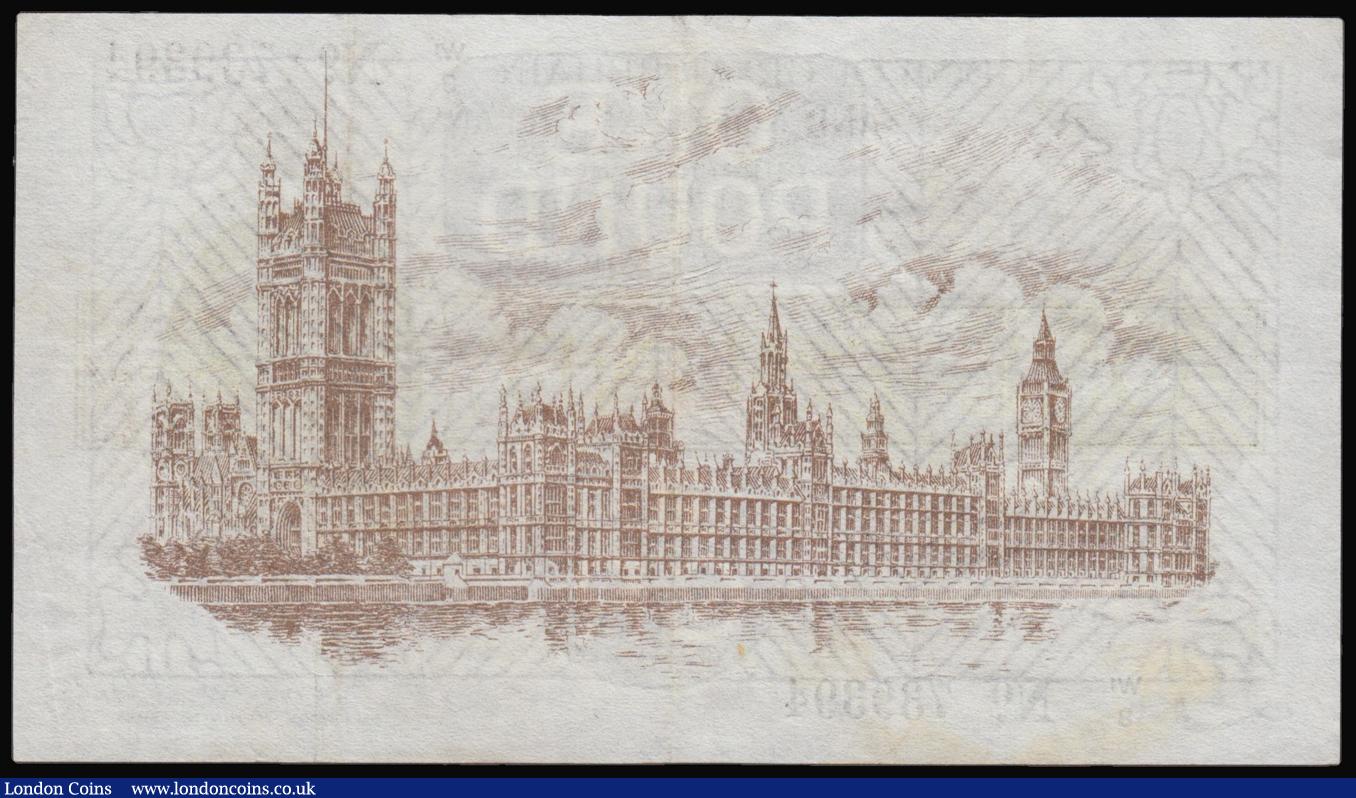 London Coins : A176 : Lot 67 : One Pound Warren Fisher 1927 issue T34 W1/8 739394 pressed VF-EF