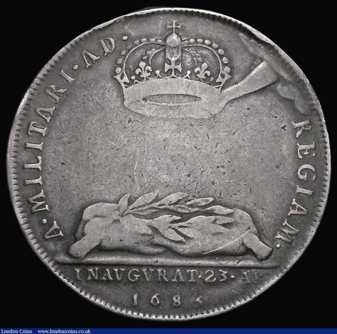 London Coins : A176 : Lot 740 : Coronation of James II 1685 34mm diameter in silver by J.Roettier, Eimer 273, the official Coronatio...