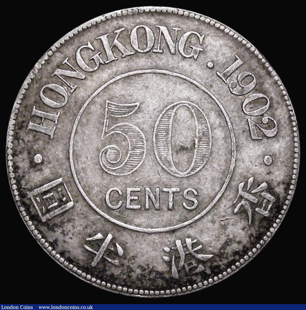 London Coins : A176 : Lot 926 : Hong Kong 50 Cents 1902 KM#15 Good Fine, nicely toned
