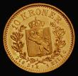 London Coins : A176 : Lot 1006 : Norway 10 Kroner Gold 1902 KM#358 NEF and lustrous, a scarce one-year type with just 24,100 issued