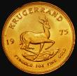 London Coins : A176 : Lot 1032 : South Africa Krugerrand 1975 KM#73 Lustrous UNC with some edge nicks