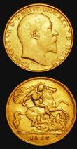 London Coins : A176 : Lot 1491 : Half Sovereigns 1907 Marsh 510 VF (2)