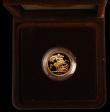 London Coins : A176 : Lot 452 : Sovereign 1981 S.SC1 Gold Proof nFDC lightly toned, with a handling mark, in the Royal Mint soft cas...