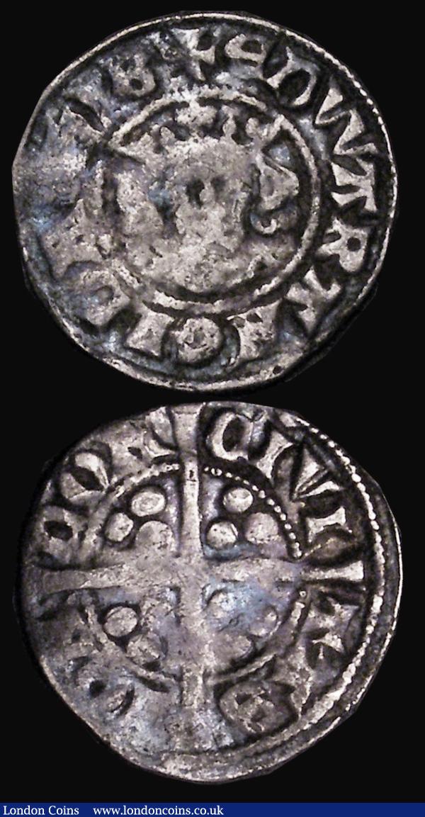 Pennies (2) Edward I London Mint, Class 10E Near Fine, and Edward I class uncertain with some weakness to the legend Near Fine : Hammered Coins : Auction 177 : Lot 1258