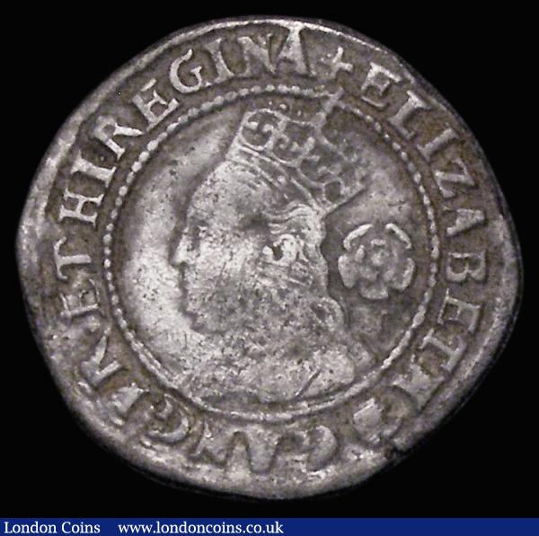 Threepence Elizabeth I 1578 8 over 7 Fifth Issue, 1.26 grammes, S.2573 mintmark Greek Cross, Fine with an edge nick and some dirt in the legends, a detector find : Hammered Coins : Auction 177 : Lot 1352