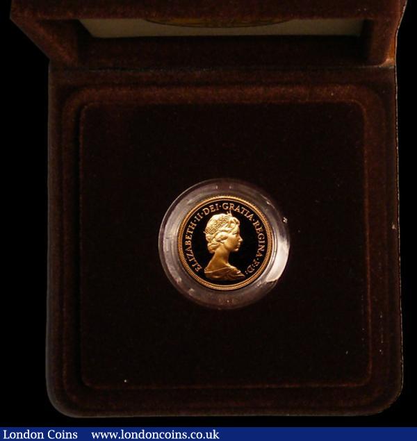 Sovereign 1981 S.SC1 Gold Proof FDC in the brown Royal Mint case of issue with certificate : English Cased : Auction 177 : Lot 474