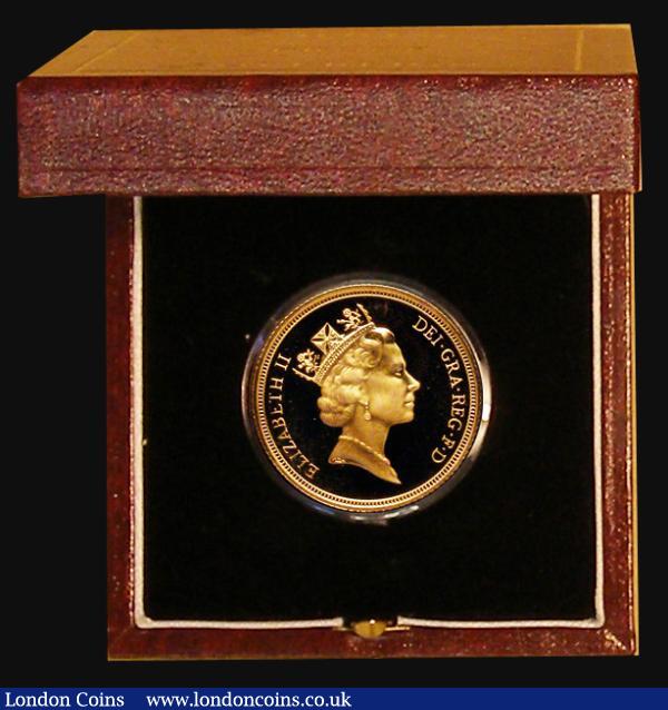 Sovereign 1996 S.SC2 Gold Proof FDC or very near so with minor toning, in the Royal Mint box of issue with certificate : English Cased : Auction 177 : Lot 476