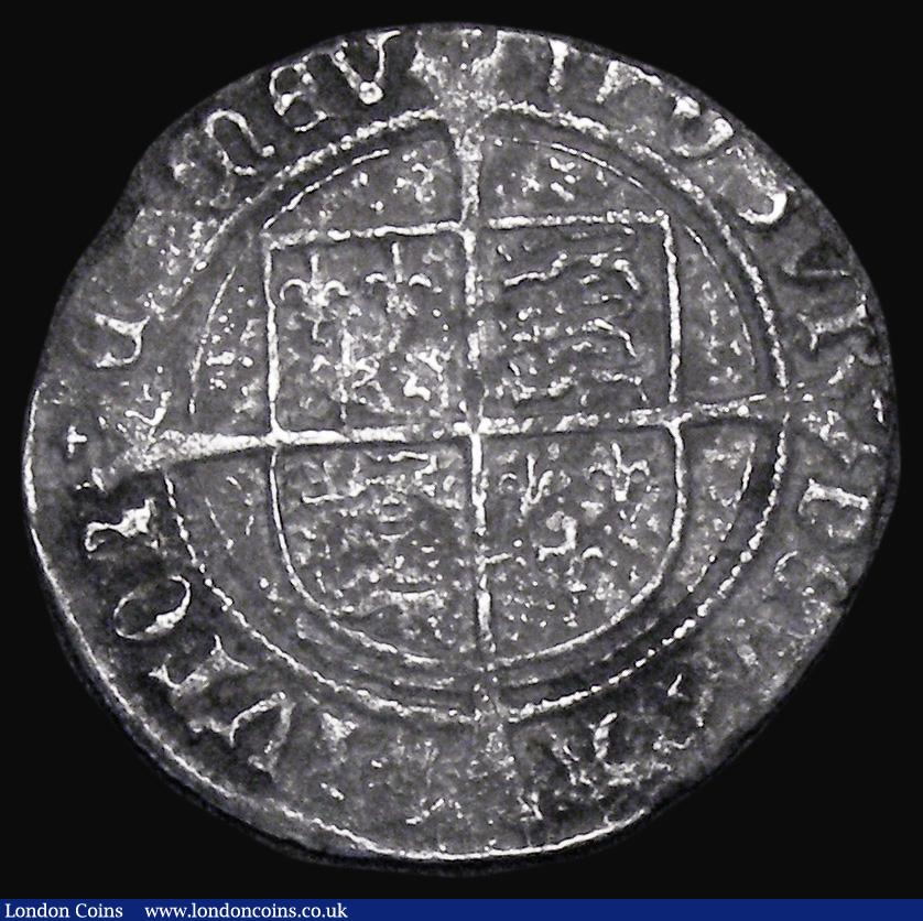London Coins : A177 : Lot 1221 : Groat Henry VIII Second Coinage Laker Bust D, S.2337E mintmark unclear, VG with pitted surfaces