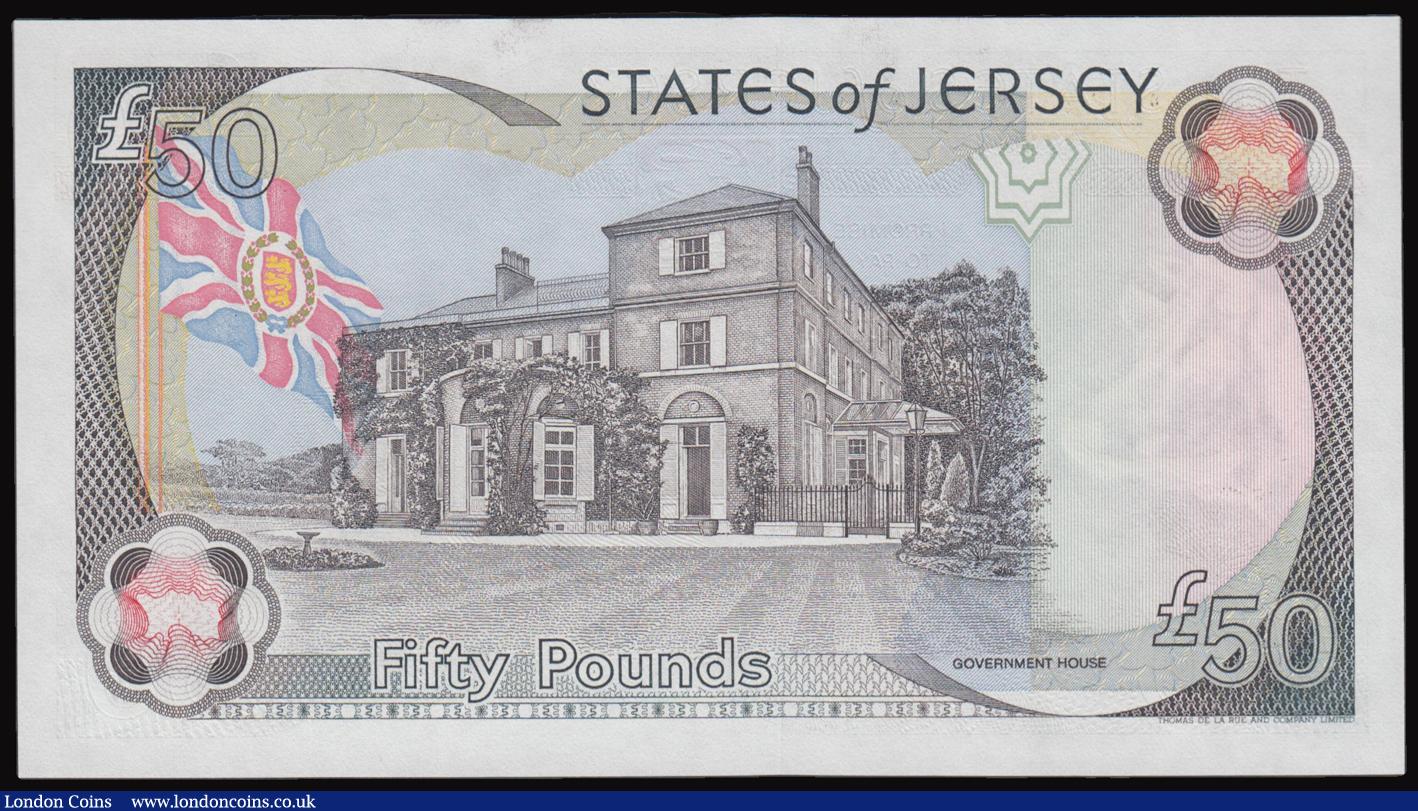 London Coins : A177 : Lot 136 : Jersey The States of Jersey £50 pick 30A signature Ian Black FIRST prefix for this type AC8131...