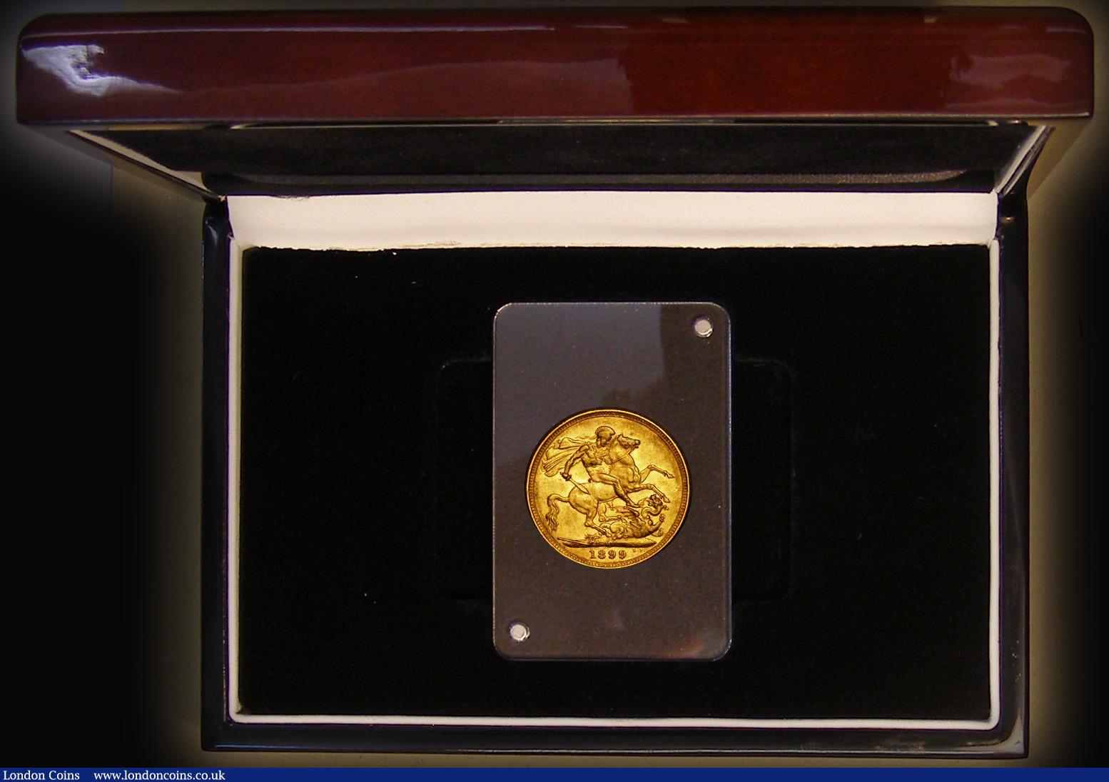 London Coins : A177 : Lot 2089 : Sovereign 1899M Marsh 159, S.3875 VF/GVF in a London Mint Office box with their certificate