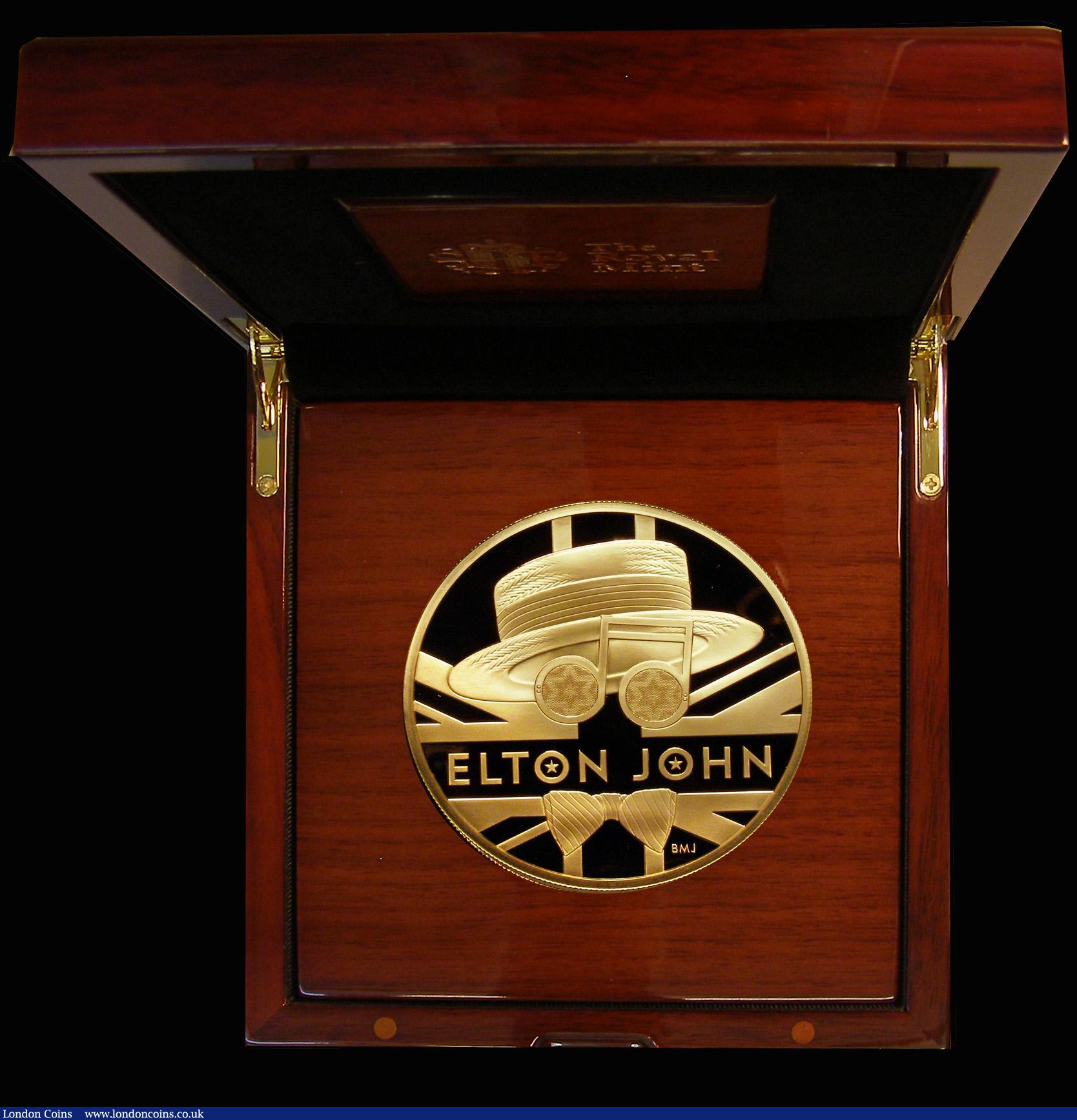 London Coins : A177 : Lot 270 : Five Hundred Pounds 2020 Elton John - British Music Legend 5oz. Gold Proof. The Royal Mint range of ...