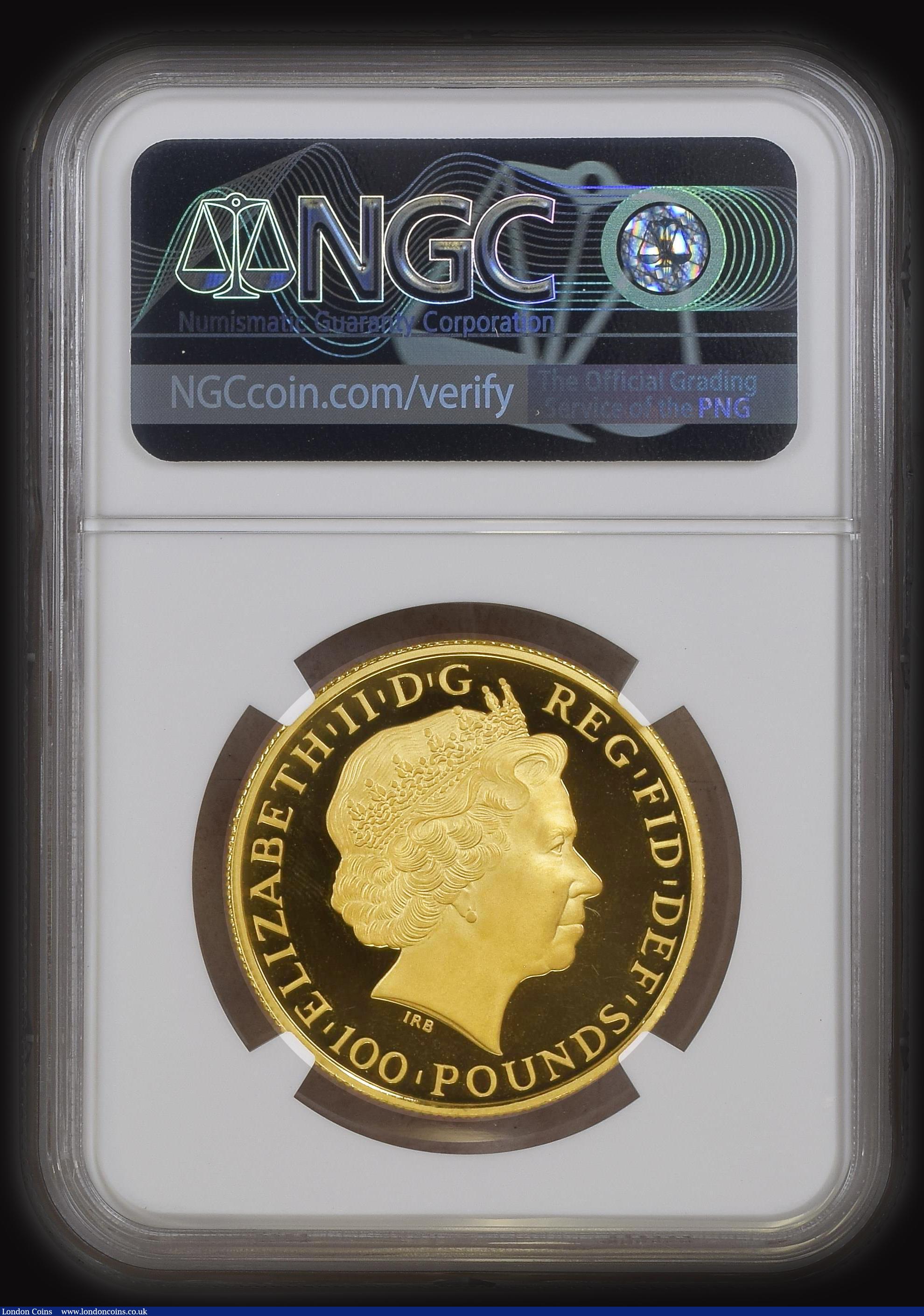 London Coins : A177 : Lot 378 : One Hundred Pounds 2015 Shengxiao Collection - Chinese Lunar Year of the Sheep, One Ounce Gold Proof...