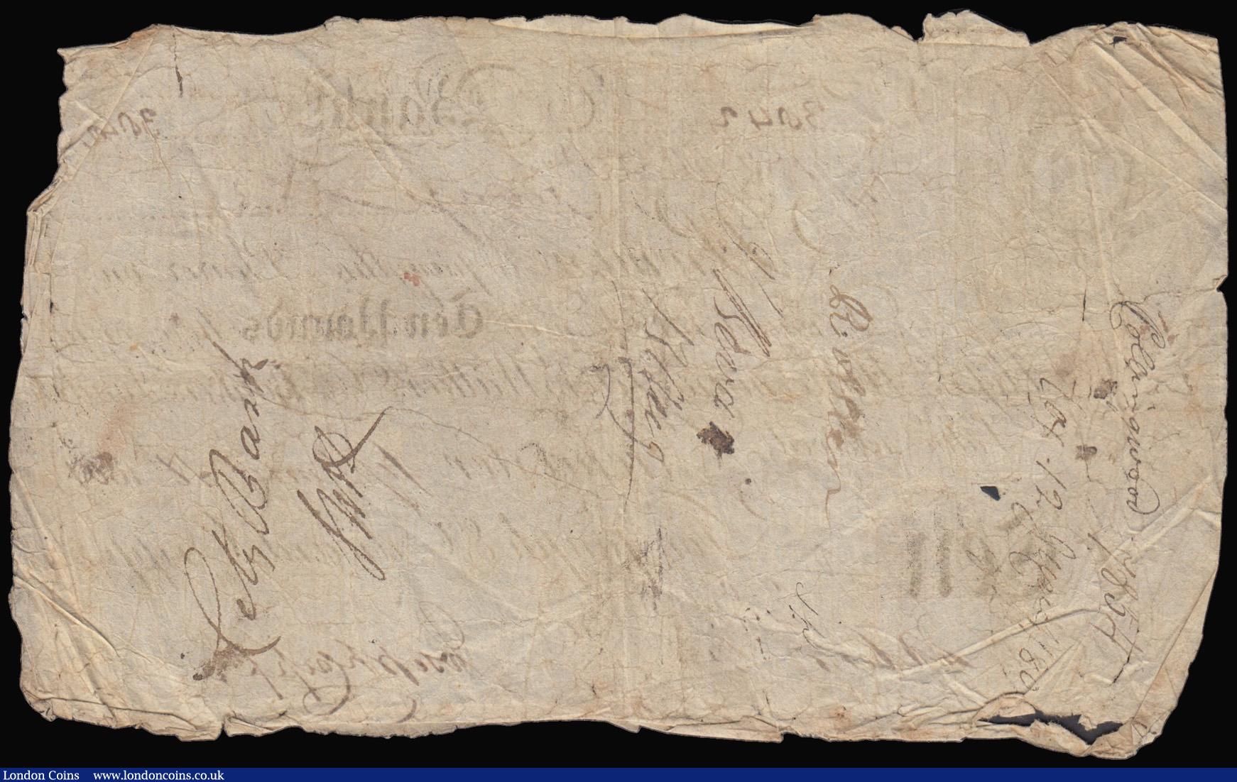 London Coins : A177 : Lot 48 : Cirencester Bank Ten Pounds September 18 1801 payable here or at Hastermans, Peters Walker & Co ...