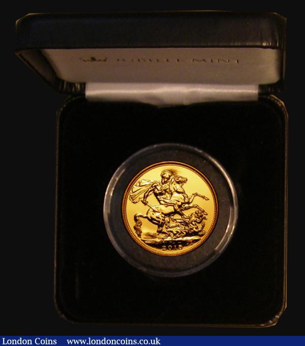 Sovereign 2015 Rank-Broadley portrait S.SC7 BU in a Jubilee Mint box with certificate : English Cased : Auction 177 : Lot 512