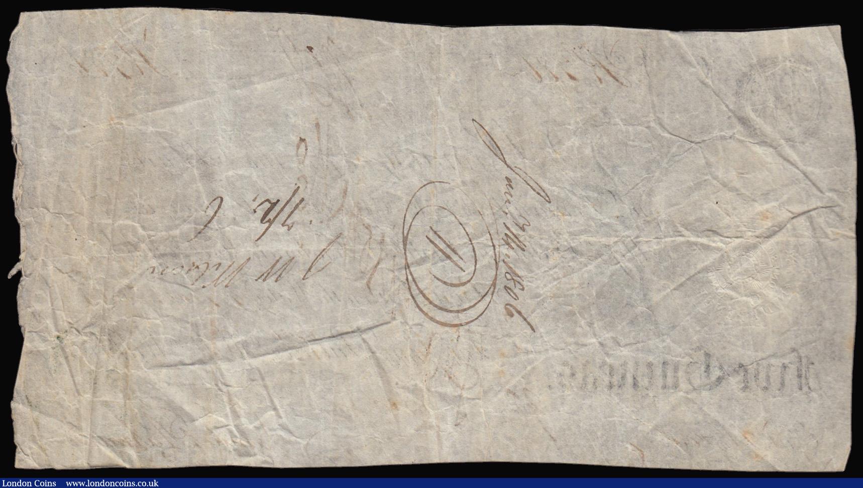 London Coins : A177 : Lot 55 : Bourton on the Water Five Guineas 1 Nov 1805 payable at Beddome, Fysh Fenchurch Street London for Pa...