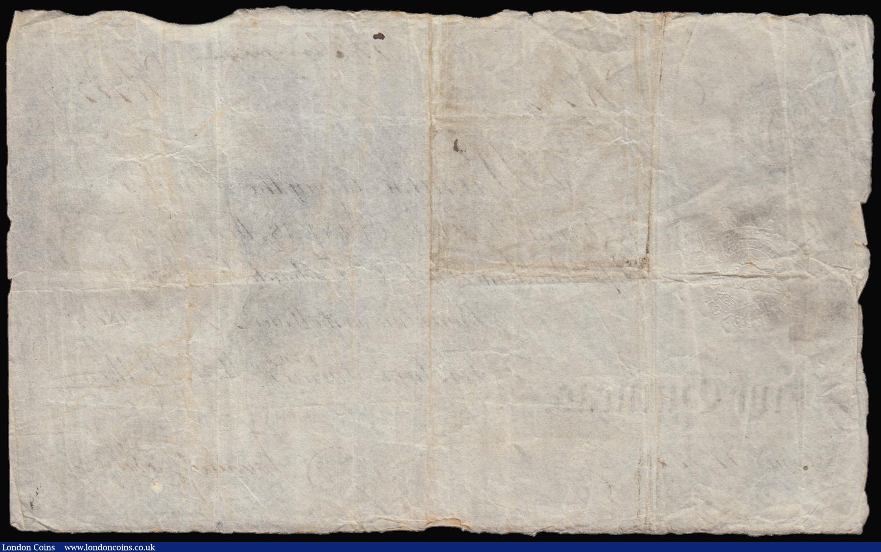London Coins : A177 : Lot 56 : Bourton on the Water Five Guineas 1 Nov 1805 payable at Beddome, Fysh Fenchurch Street London for Pa...