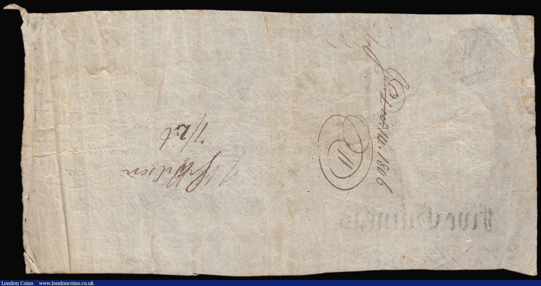 London Coins : A177 : Lot 57 : Bourton on the Water Five Guineas 1 Nov 1805 payable at Beddome, Fysh Fenchurch Street London for Pa...