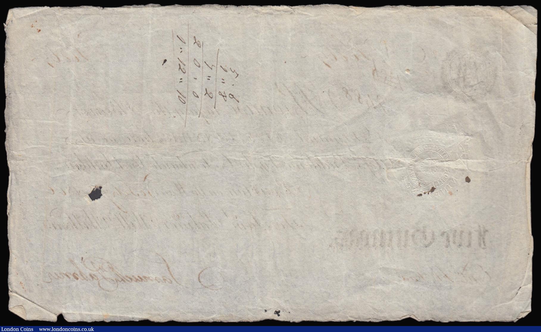 London Coins : A177 : Lot 58 : Bourton on the Water Five Guineas 18 Feb 1806 payable at Beddome, Fysh Fenchurch Street London for P...