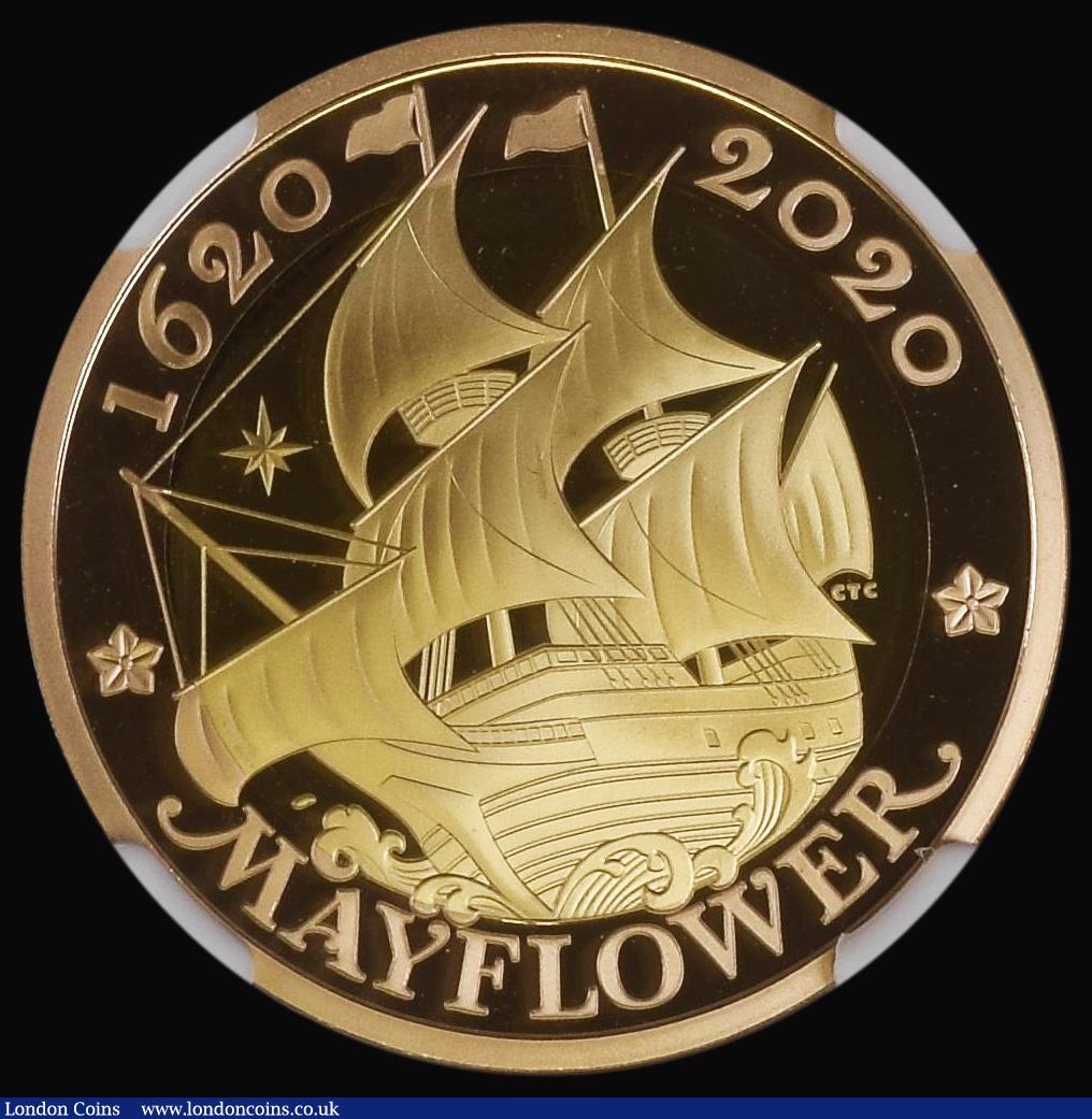 London Coins : A177 : Lot 605 : Two Pounds 2020 400th Anniversary of the Voyage of the Mayflower, graded presentation in an NGC hold...