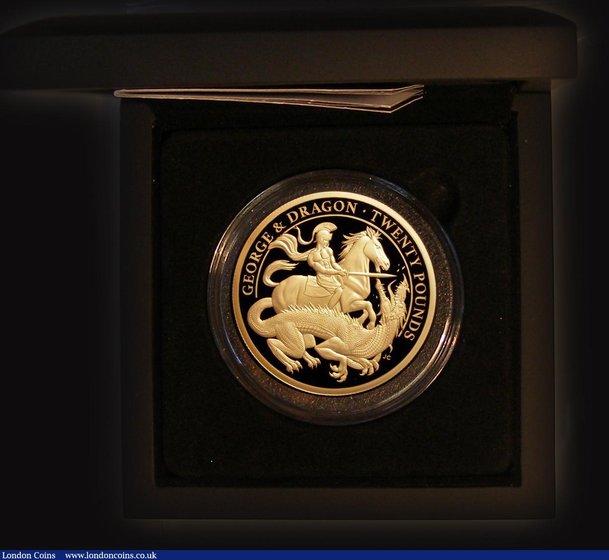 London Coins : A177 : Lot 620 : Alderney &pound;20 2021 George and the Dragon 200th Anniversary of the definitive design 2 1/2 oz. G...