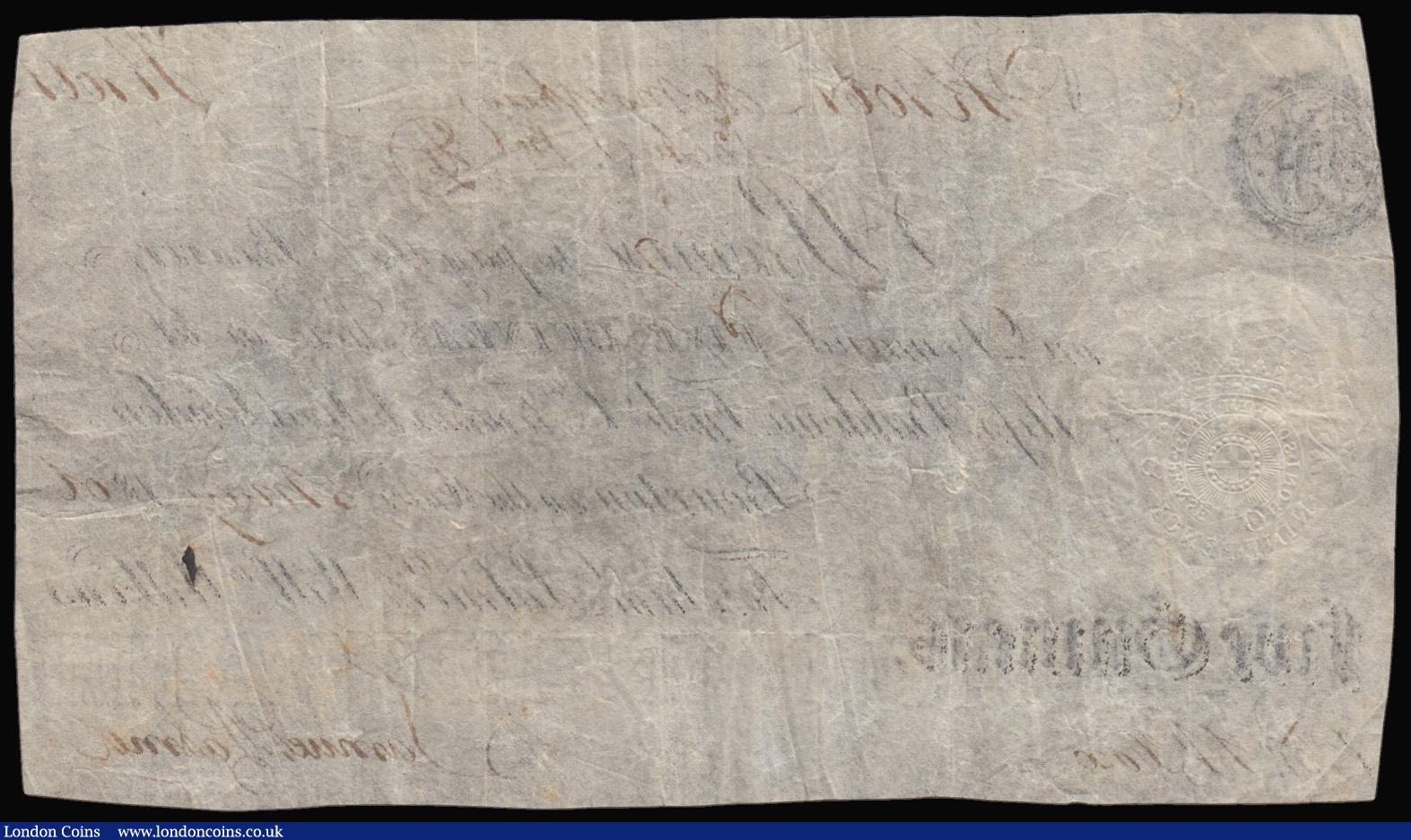 London Coins : A177 : Lot 64 : Bourton on the Water Five Guineas 5 May 1806 payable at Beddome, Fysh Fenchurch Street London for Pa...
