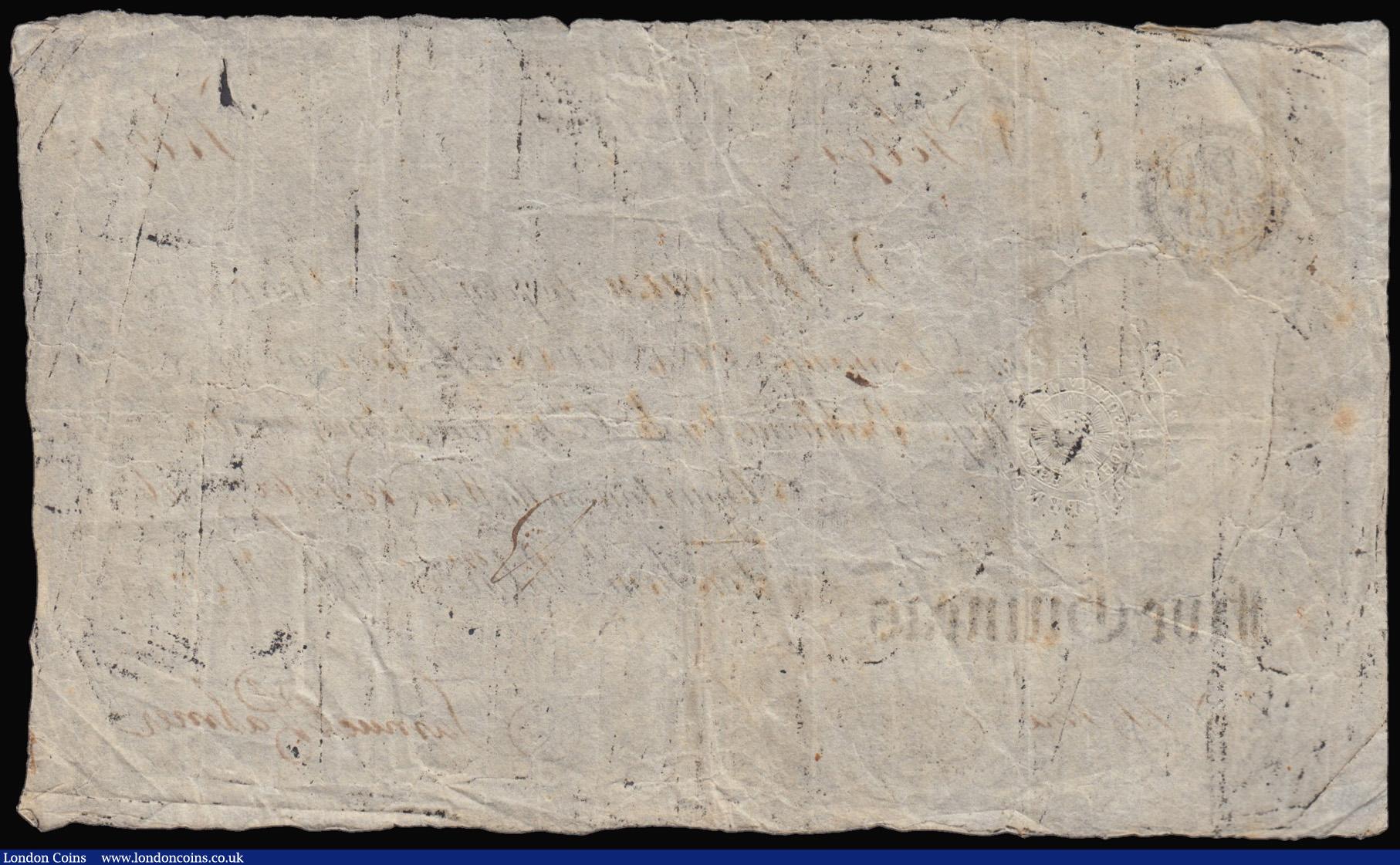 London Coins : A177 : Lot 65 : Bourton on the Water Five Guineas 5 May 1806 payable at Beddome, Fysh Fenchurch Street London for Pa...