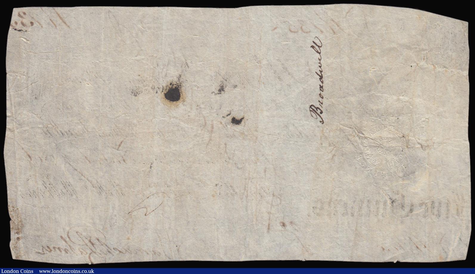 London Coins : A177 : Lot 66 : Bourton on the Water Five Guineas 5 May 1806 payable at Beddome, Fysh Fenchurch Street London for Pa...