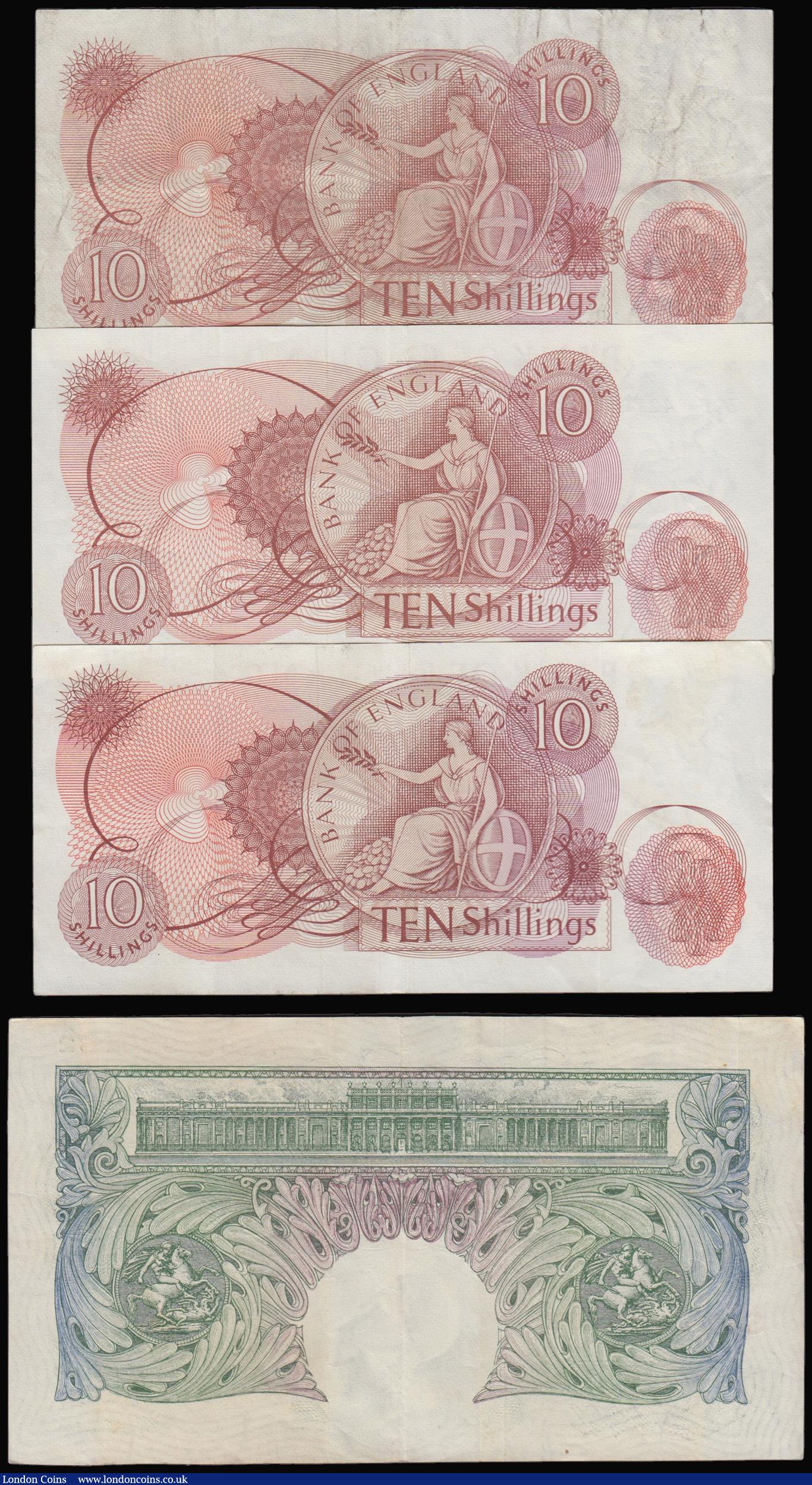London Coins : A177 : Lot 7 : One Pound Beale Green B269 Replacement Britannia Medallion issue 1950 serial number S50S 926152 VF, ...