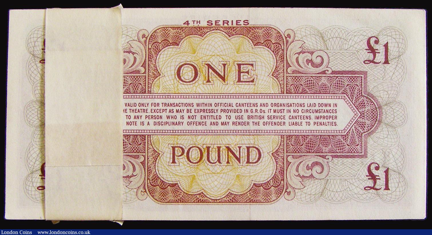 London Coins : A177 : Lot 84 : British Armed Forces One Pound (Fourth Series) (100) consecutive numbers K/2 134401 to K/2 134500 UN...
