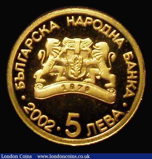 London Coins : A177 : Lot 898 : Bulgaria 5 Leva 2002  Athens 2004 Olympics - Olympic Founder Pierre du Coubertin KM#263, 1.24 gramme...