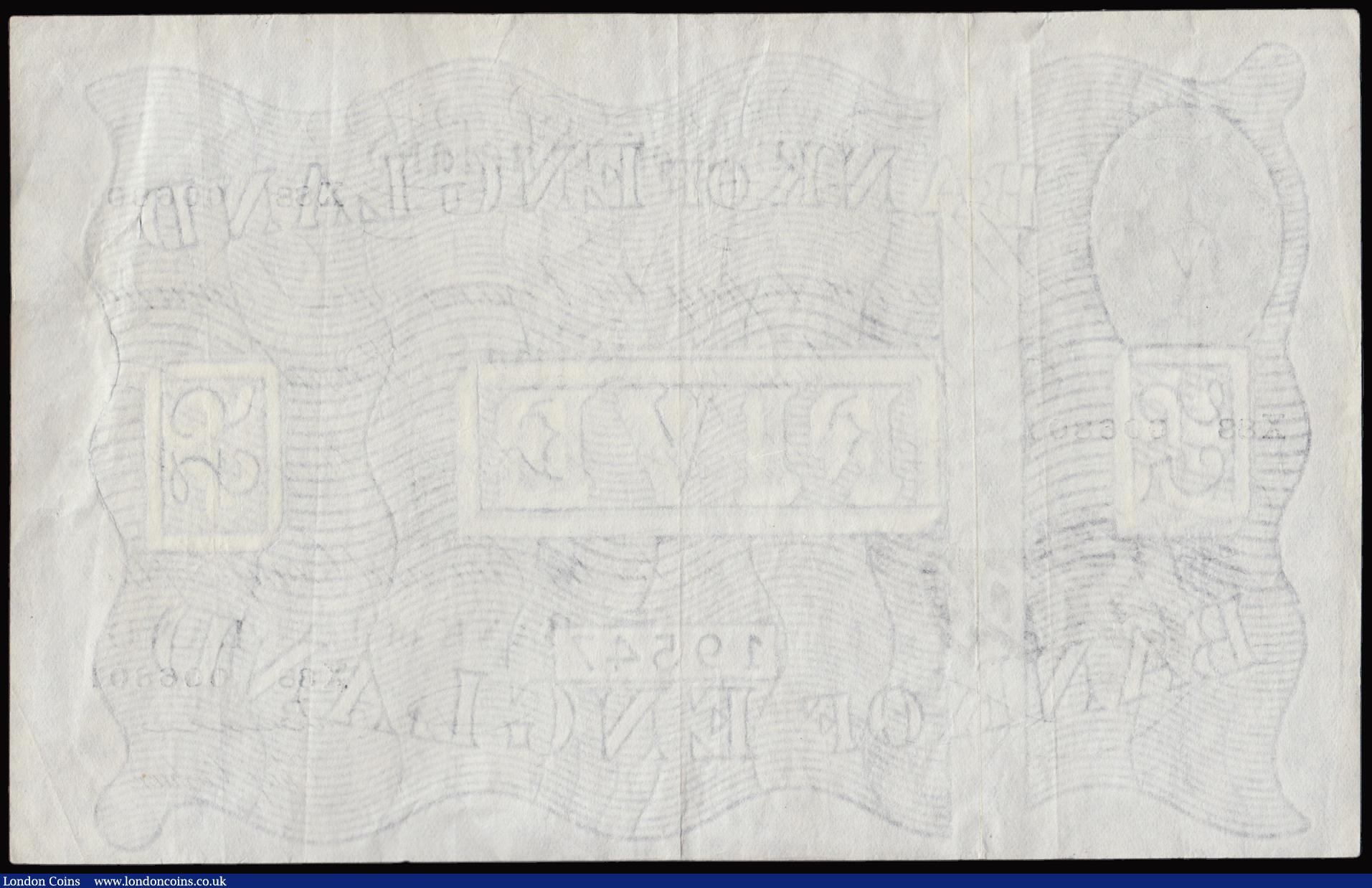 London Coins : A177 : Lot 9 : Five Pounds White Beale London  May 24 1952 X88 006801 VF or better