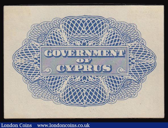 London Coins : A177 : Lot 93 : Cyprus - Government of Cyprus 3 Piastres Regular issue 1943 dated 18th June 1943, Pick 28a, serial n...