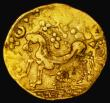 London Coins : A177 : Lot 1192 : Celtic Gold Stater Gallo-Belgic issue 24-26mm diameter, Imported Coinage 'Bellovaci', Sill...